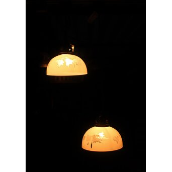 古手 白被切子電笠 2個1組　A0571