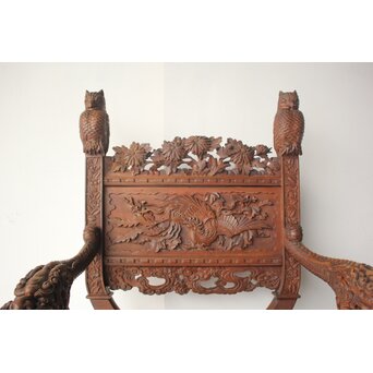 日光彫か ダンテスカチェア 装飾椅子　X651 