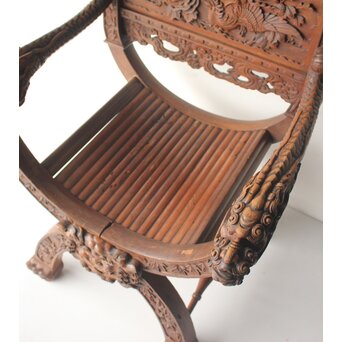 日光彫か ダンテスカチェア 装飾椅子　X651 