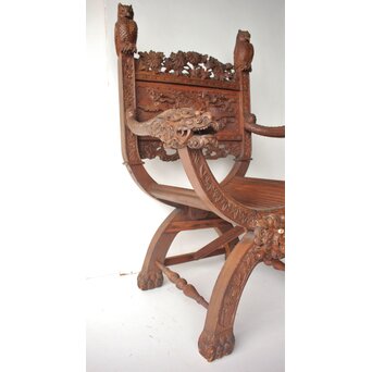 日光彫か ダンテスカチェア 装飾椅子　X651 