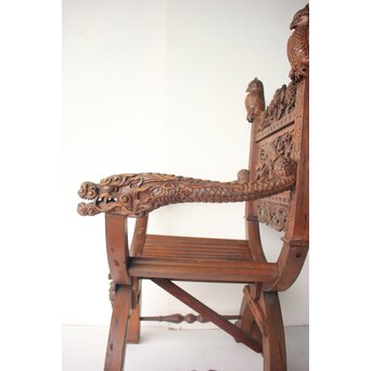 日光彫か ダンテスカチェア 装飾椅子　X651 