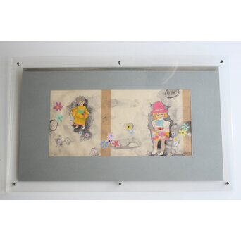 堀文子 子供 水彩　Z962