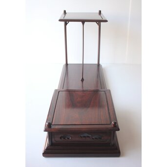 京都 洛凰 松田茂 唐木違棚　X652 