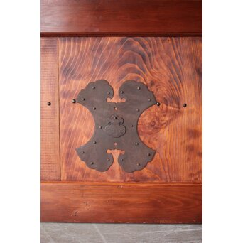 弁柄色 格子蔵戸　W0274 