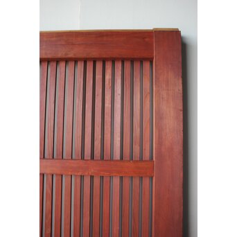 弁柄色 格子蔵戸　W0274 