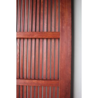 弁柄色 格子蔵戸　W0274 