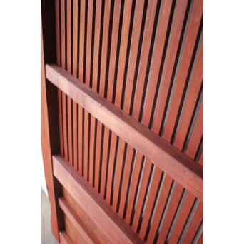 弁柄色 格子蔵戸　W0274 