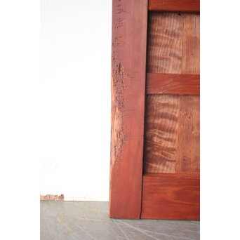 弁柄色 格子蔵戸　W0274 