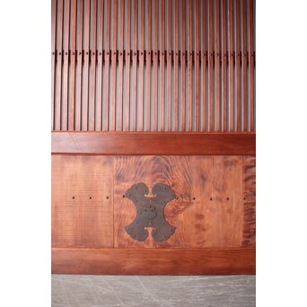 弁柄色 格子蔵戸　W0274 