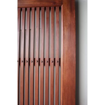 弁柄色 格子蔵戸　W0274 