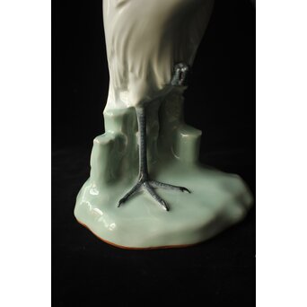 宮永東山 陶彫 白鷺　P656 