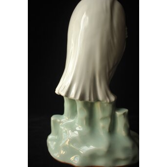 宮永東山 陶彫 白鷺　P656 