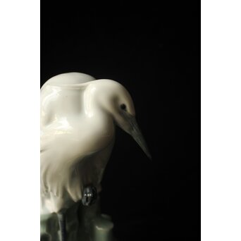 宮永東山 陶彫 白鷺　P656 