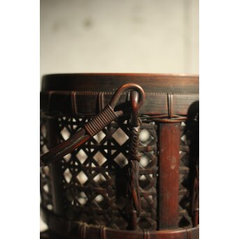 初代 早川尚古斎 竹籠 提藍　U427 