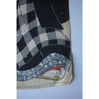 木版画 豊国 三代 生月鯨太左衛門 　2枚続 浮世絵 相撲　Z969 