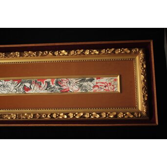 林武 花図額装　Z970 