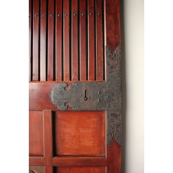 細身 赤格子蔵戸　W0277 