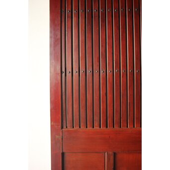 細身 赤格子蔵戸　W0277 