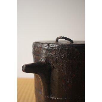 栗本夏樹 漆桶　Q414 