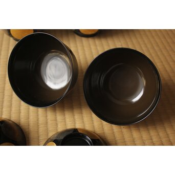 魯山人写 日月椀 8客　Q415 