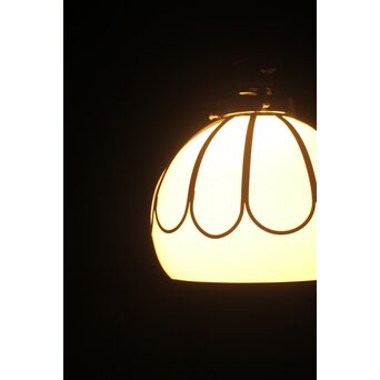 菊型の装飾電笠照明　A0575 