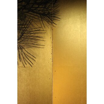 荒木十畝 金地 鶴図 大屏風　Z972 