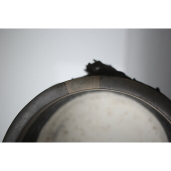 翠松亭梅や造 鋳造 鯉 銅火鉢一対　M493 