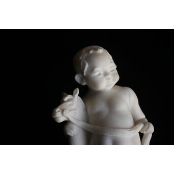 小倉右一郎 大理石彫刻 子供　X653 