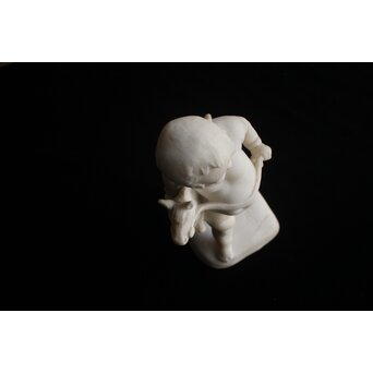 小倉右一郎 大理石彫刻 子供　X653 
