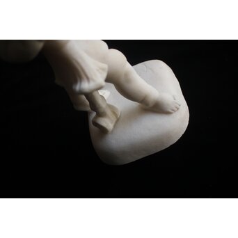 小倉右一郎 大理石彫刻 子供　X653 