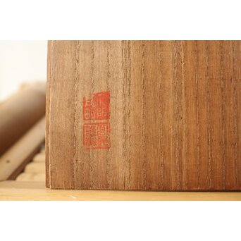 清明銘 八手文鳥 金工 置物　M494 