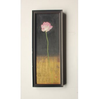 藤井勘圿 藤井勘介 現代作家 蓮 額装　Z975