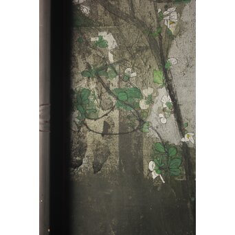 藤井勘圿 藤井勘介 現代作家 梅 額装　Z976 