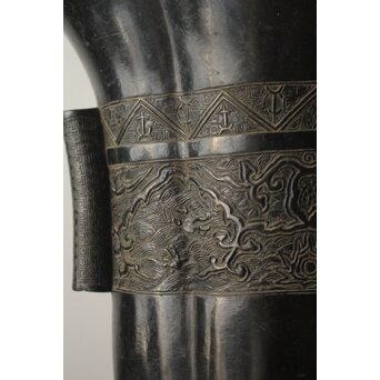 明代か 海棠式 贯耳瓶 木爪型 銅花瓶　M495 