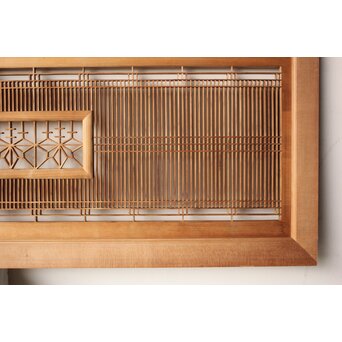 桐紋組子 中型欄間 2枚1組　R0571 