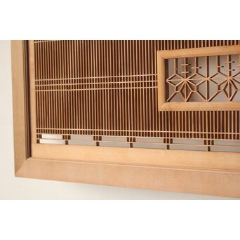 桐紋組子 中型欄間 2枚1組　R0571 