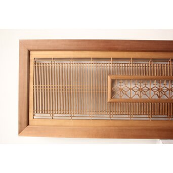 桐紋組子 中型欄間 2枚1組　R0571 