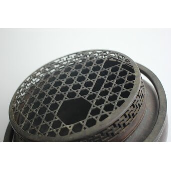 張鳴岐製 銅製手炉　M496 