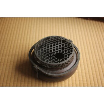 張鳴岐製 銅製手炉　M496 