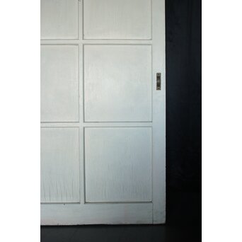 ハイサイズ 白いアンティークガラス戸　D194 