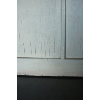 ハイサイズ 白いアンティークガラス戸　D194 