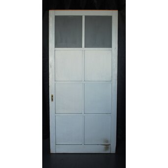 ハイサイズ 白いアンティークガラス戸　D194 ウラ