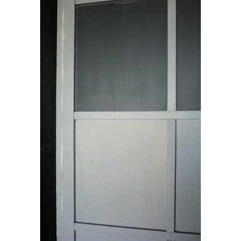 ハイサイズ 白いアンティークガラス戸　D194 