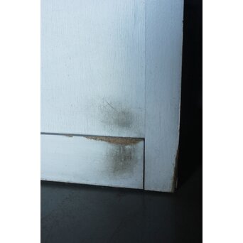 ハイサイズ 白いアンティークガラス戸　D194 