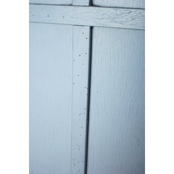 ハイサイズ 白いアンティークガラス戸　D194 