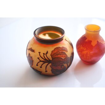 Tip Galle エミーレガレ 公式工芸 ガラス小瓶 2点　Y073 