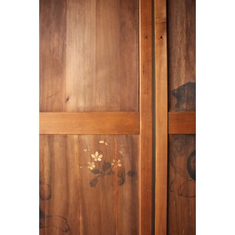 板絵建具 犬図 2枚1組　B1130 