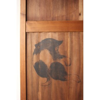板絵建具 犬図 2枚1組　B1130 
