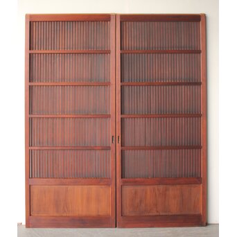 釘無 平格子戸 2枚1組　L1223 ウラ