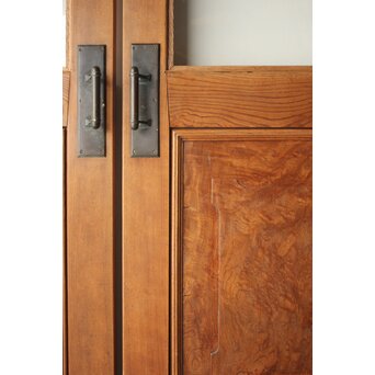 総欅 クリアガラス観音扉 2枚1組　GD0369 